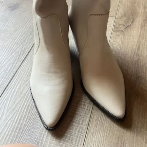 Free People x STELLA WESTERN BOOT Bone Ivory 6.5 New